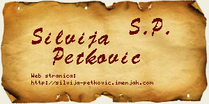 Silvija Petković vizit kartica
